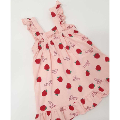 Παιδικό φόρεμα με φράουλες για κορίτσια 1 - 4 ετών So Sweet (72912)