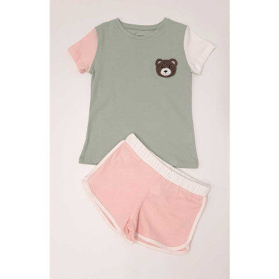 Παιδικό σετ t-shirt με σορτς για κορίτσια 4 - 8 ετών Bear (70767) 